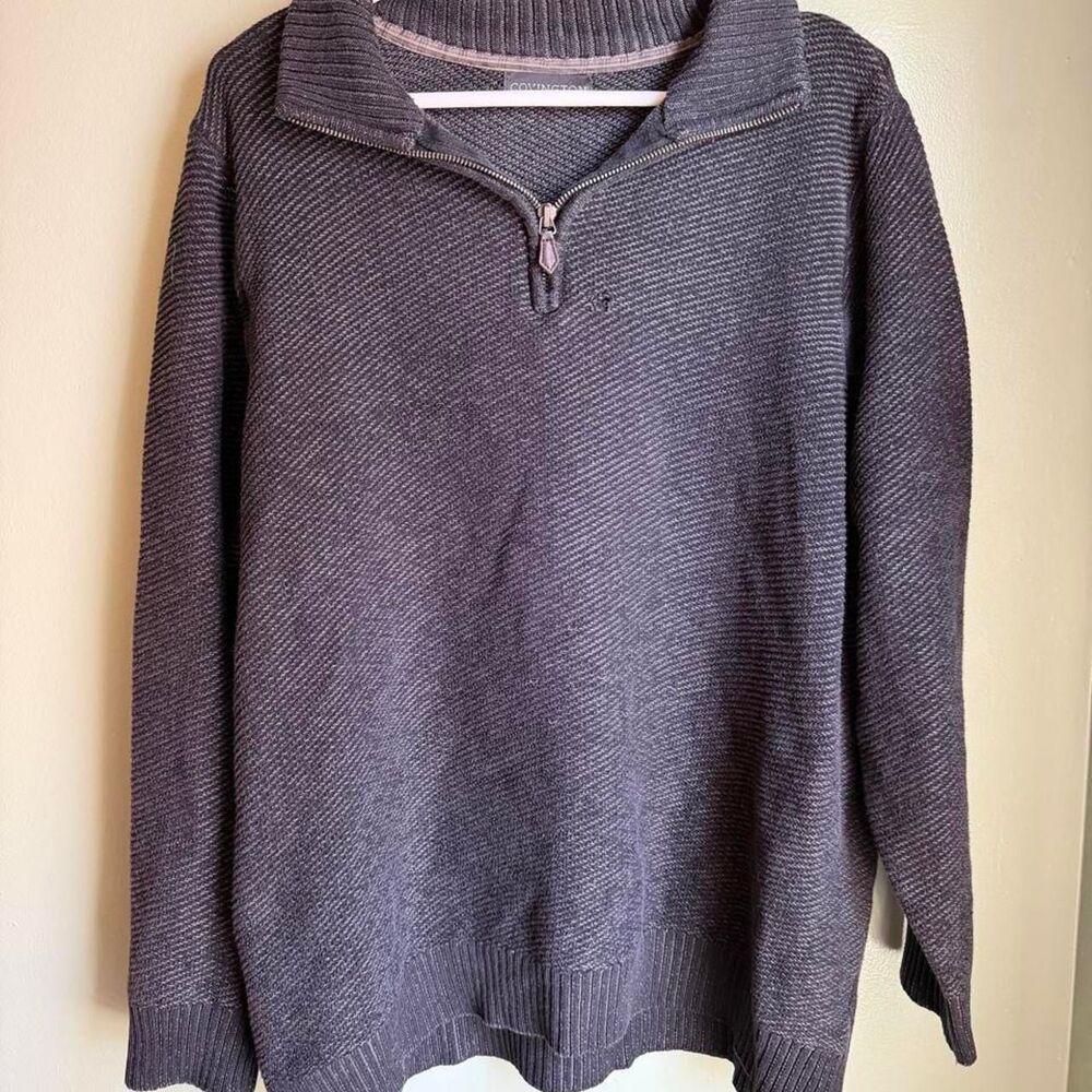 Unbranded Men's Grey and Purple Jumper